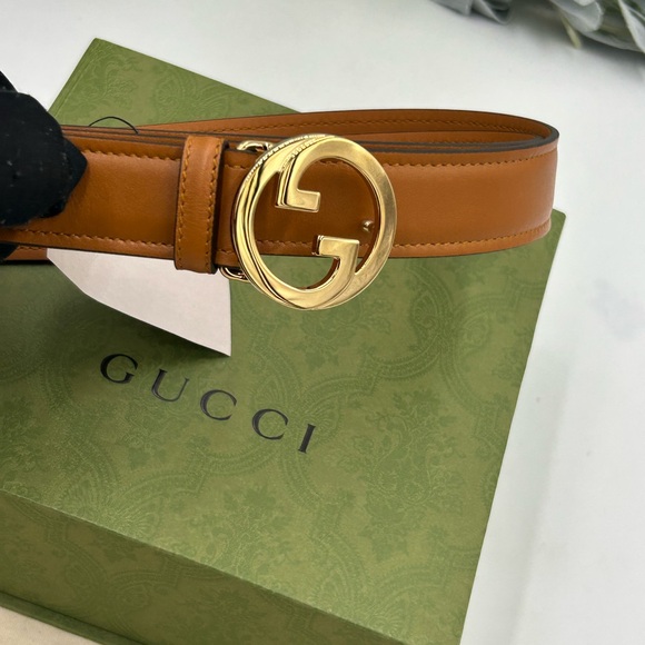 Men's Gucci, Blondie interlocking G leather belt size 120 cm/48 inches Italy - Picture 3 of 8